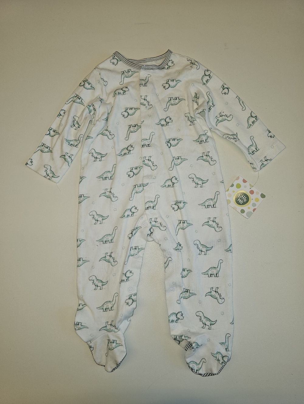 NWT | 9M | Little Me Dinosaur Footed Sleeper Pajamas